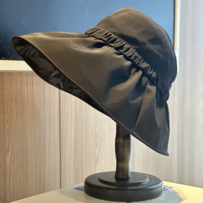 Hot selling women's summer sun hat with wide edge and large shade, foldable and UV resistant hat