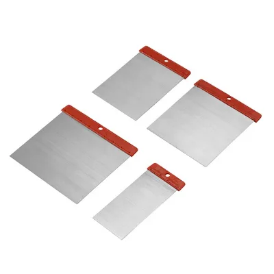Japanese Pattern Putty Knife Set, extra Long Blade, Stainless Steel Blade/ square Scraper