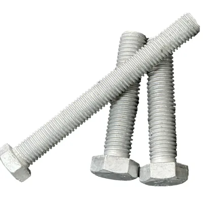 High-Strength 8.8 Grade Galvanized Hex Bolts Solar PV Mounting Components Zinc Plated Steel DIN933 Made China for Bulk Supply