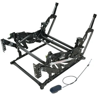 Black Tilt Massage Chair Recliner Leg Rest Mechanism