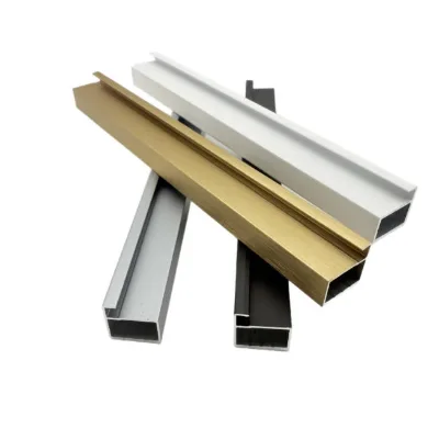 6063 Series Aluminum Door Profiles Processed Hidden Frame Glass Kitchen Wardrobe Steel Cabinet Door