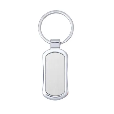 Metal keychain Promotional keychain custom logo advertising license plate laser tag pendant