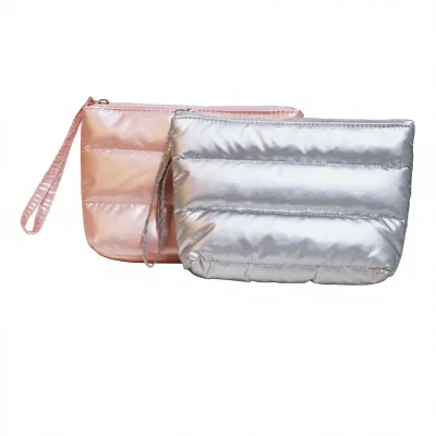 High-End Towel Cosmetic Bag with Zipper Closure Portable Large-Capacity Travel Bag Customizable Printed Logo Gift