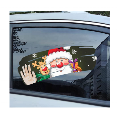 Wholesale Creative Christmas Festive Window Decals Holiday Car Stickers for Window Decorations