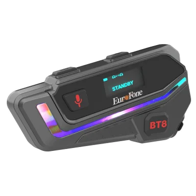 Music Sharing Automatic Answering Supported Motorcycle Bluetooth Intercom Headset, Moto Headphone Communicators With Screen