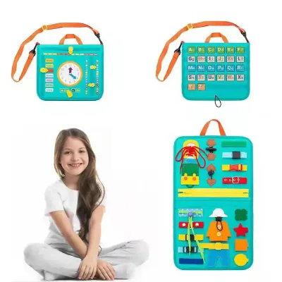 Toddler Busy Board Sensory Board Fine Motor Skills Montessori Toddler Activity Felt Busy Board Baby Cloth Book