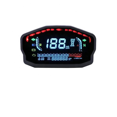 Modify Universal LCD Speedo Meter Fuel Gauge Water Temperature Motorcycle LED Speedometer