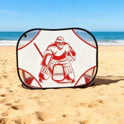 Youth Training Pop up Hockey Goal Wear Resistant Mesh Hockey Net With Shooting Target Panel