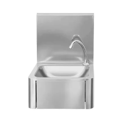 Stainless Steel Knee Operated Wash Basin Commercial Hands Free Sink for Hospital Clinic Surgical Scrub Use 1.0mm Thick