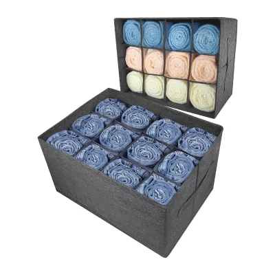 Multifunctional Foldable 5-Tier Linen Fabric Clothing Organizer with 20-35L Capacity for Wardrobe and Bathroom Storage