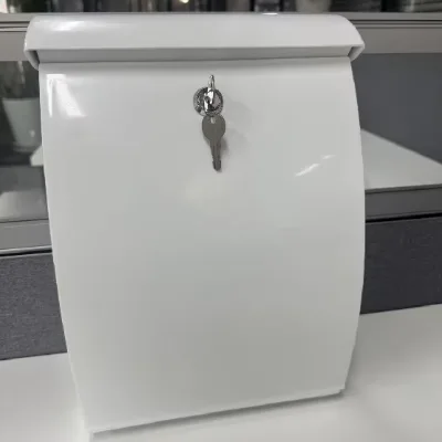 Apartment Home Plastic Waterproof Mailbox White Lockable Mailbox Letter Box