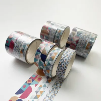 Wholesale Chuanli Custom Printed Acrylic Kawaii Flowers Japanese Washi Kraft Paper Masking Tape Cute 15mm Single Sided Pressure