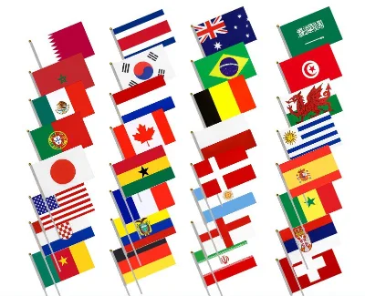 High Quality Wholesale Digital Printing Fast Shipping Custom Nation Hand Flag for Promotion
