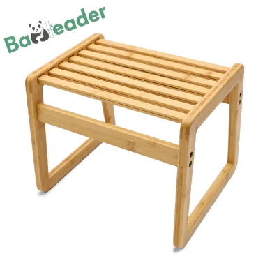 ODM/OEM High Quality Bamboo Shower Bench Versatile Wood Step Stool Customized Bamboo Seat Stool