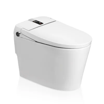 Remote Control One Piece Elongated comfort Height Smart Toilets with Nozzle