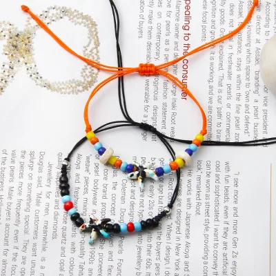 Handmade Macrame Bracelet Colorful Beaded Bracelet Beach Style Bohemia Bracelet