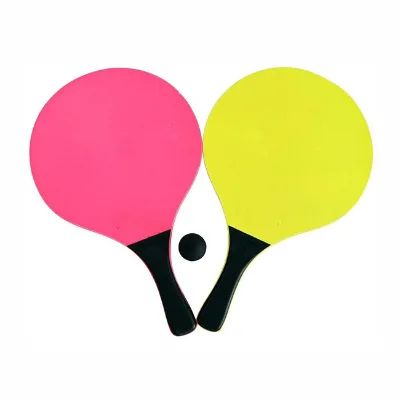 Raqueta De Playa Promotion Custom Name MDF Wooden Beach Paddle Set Bat Racquet Racket