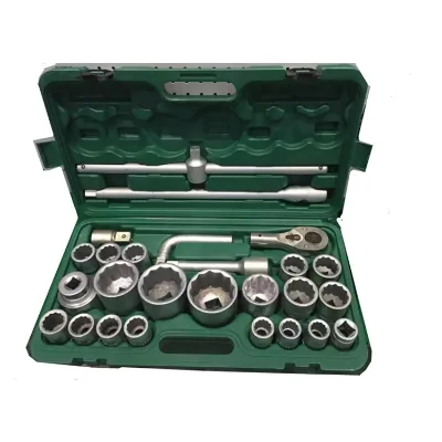 26 Pieces 1 Inch 3/4 Inch Dr Electrophoresis Heavy Duty Socket Wrench Set 26pcs 21-65mm