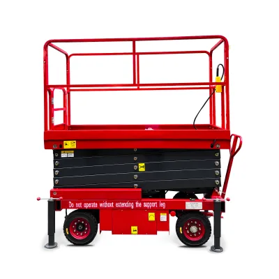 CE Certified Space Saving 6m Manual Push Scissor Lift With 507 Lbs Capacity for Aerial Work Platforms