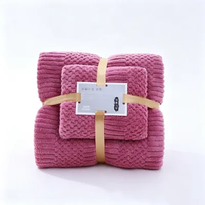 Wholesale High Quality Bathroom Hand Towels Gift Set Quick Drying Towel Mother Kids Family Bath Towel Set