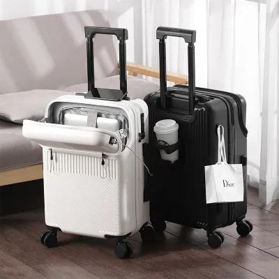 Factory Wholesale 3 Piece ABS Luggage Set Smooth Spinner Wheels External USB Port Combination Lock Ideal For Multi Scene Travel