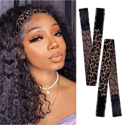 Adjustable Band for Wig Elastic Wigs Fashion Leopard Elastic Band Edge Slayer Hairband Headband Wig Grip