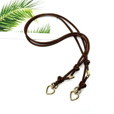 Customized Color Leather Straps for Bags Attachable Pu Genuine Rope Leather Crossbody Bags Replacement Chain