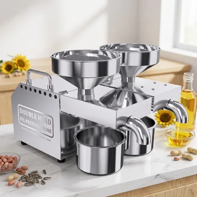 Sesame Peanut Rapeseed Soybean Commercial Small Oil Press Machine for Home Edible Oil Processing
