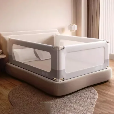 ChocChick Premium Portable Folding Toddler Bed Safety Rail Breathable Mesh Panel Reinforced Frame Double Lock Protection CE/KC
