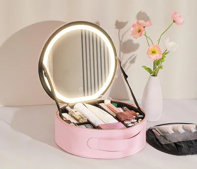 Multi-Functional Resealable Zipper Toiletry Waterproof Handle Cosmetic Case Storage Box Skincare Out Bags