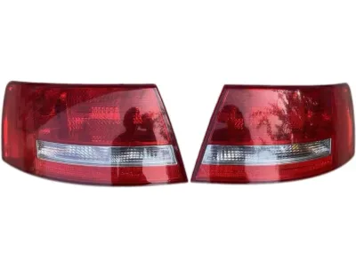 Original Used Complete Rear Taillight Assembly for Audi A6C6, Including Brake Lights, Turn Signal Lights and Reverse Lights