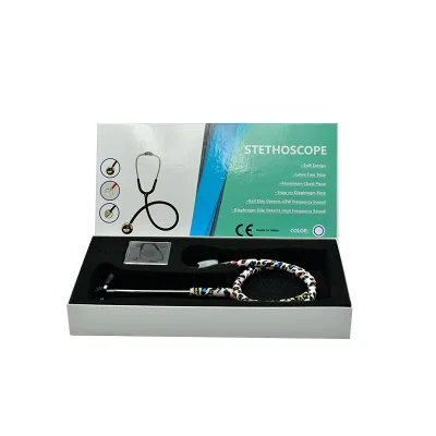 Professional Single Head Stethoscope Color Printed Tube Electroplated Chest Piece for Doctor Nurse Medical Use