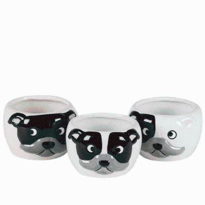ROUND DOG POTTERY Ceramic Plant Pot