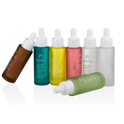 1oz 5ml 30ml 50ml 10ml 15 ml 60 ml Drop Colorful Red Blue Yellow Pink Color Frosted Glass Amber Droppers Bottles with Dropper