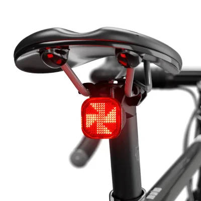Intelligent Custom Emoticon Cycling Rear-Mounted Halogen Bicycle Taillight Night Turn Signal Flashlight Portable Battery PC