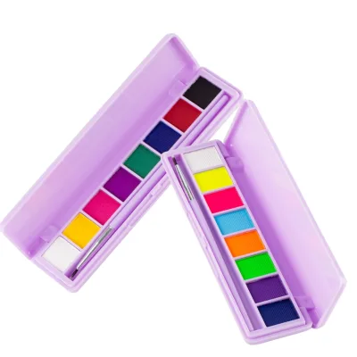 HANDAIYAN Wholesale Water Soluble Body Art Painting Palette Paint Set 8g Noctilucence Stage Show Eyeliner Eye Shadow
