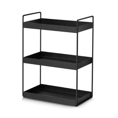 Iron 3-tier Movable Kitchen Trolley Storage Cart Multi-functional Trolley Cart