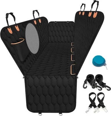 Waterproof Car Dog Back Seat Cover Oxford Cloth Polyester Pet Car Seat Waterproof Cover With Leash Folding Feeding Bowl Pet Mat