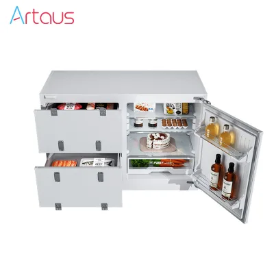 Integrated Under Counter Refrigerator Freezer 196L Auto-Defrost Energy Efficient for Small Home & Hotel Use