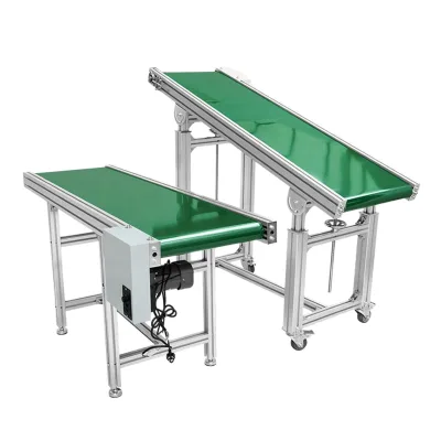 Langle Factory Aluminum Frame Pvc Pu Portable Conveyor Belt Food Industry Conveyor Belt Machine System Band Conveyor