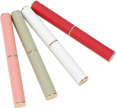Eco Friendly  Refillable Lipstick Tubes Slim for Lip Balm Gloss Leather Like  Reusable Cosmetic Packaging Thin Lipstick Tube