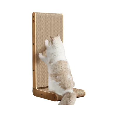 L Type Cat Scratching Board Wear-resistant Corrugated Paper With Crisp Bell Ball Mint Ball Catnip L/XL/XXL