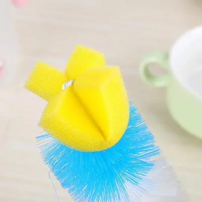 Cheap 2 Pieces Baby Bottle Brush and Cup Brush Set - Household Sponge Cleaning Nylon Bristle Bottle Brush