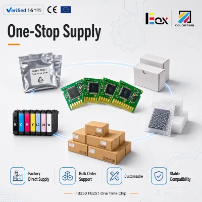 Scitex FB250 FB251 One Time Chip for FB500 FB550 FB700 FB750 FB950 UV Ink 3L 2L Cartridge CMYK LC LM White Parts Kit Ready