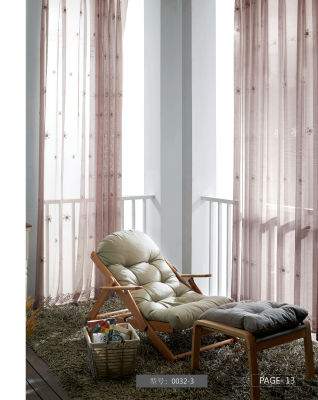 Factory Supply Soft Jacquard Blinds Sheer Voile Fabric Curtains