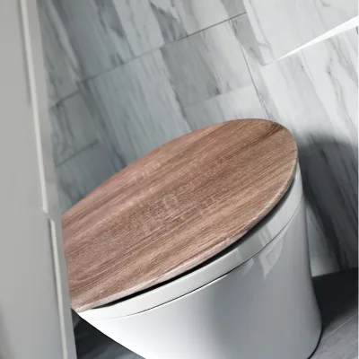 Bofan MDF Wood Closed Front Toilet Seat Slow-Close Stainless Hinge Modern Design Bathroom Sanitary Ware Home Use 1 Year Warranty