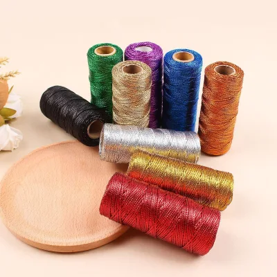 1.5mm 100m Rope Gold Silver Cord Gift Packaging String for Jewelry Making Lanyard Thread Cord DIY Bracelet Christmas Home Decor