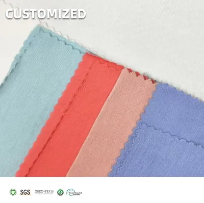 Eco-Friendly Moisture-Absorbent Anti-Bacteria 92 Modal 8 Spandex Knit Plain Fabric for Apparel-T-Shirts
