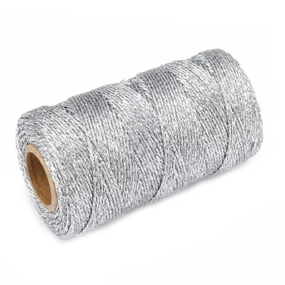 Free Sample Christmas Metallic Bakers Twine for Decoration /Gift Packing Rope