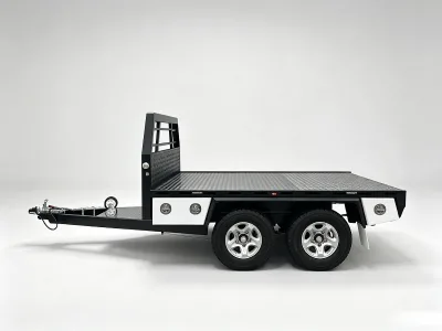 Open Deck Full Aluminium Body Lightweight Rust Proof Heavy Duty Flatbed Utility Trailer Camper Trailer with Removable Gates